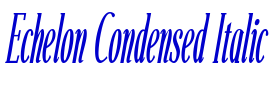 Echelon Condensed Italic الخط